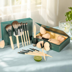 DUcare 14pcs brush set close-up bristles for precise application