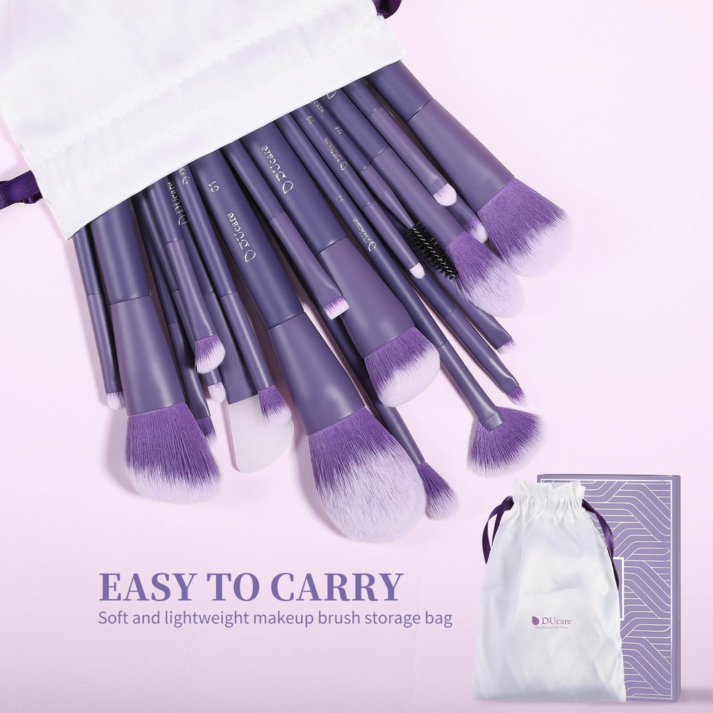 DUcare 6-piece base brushes for foundation, contour, and powder precision