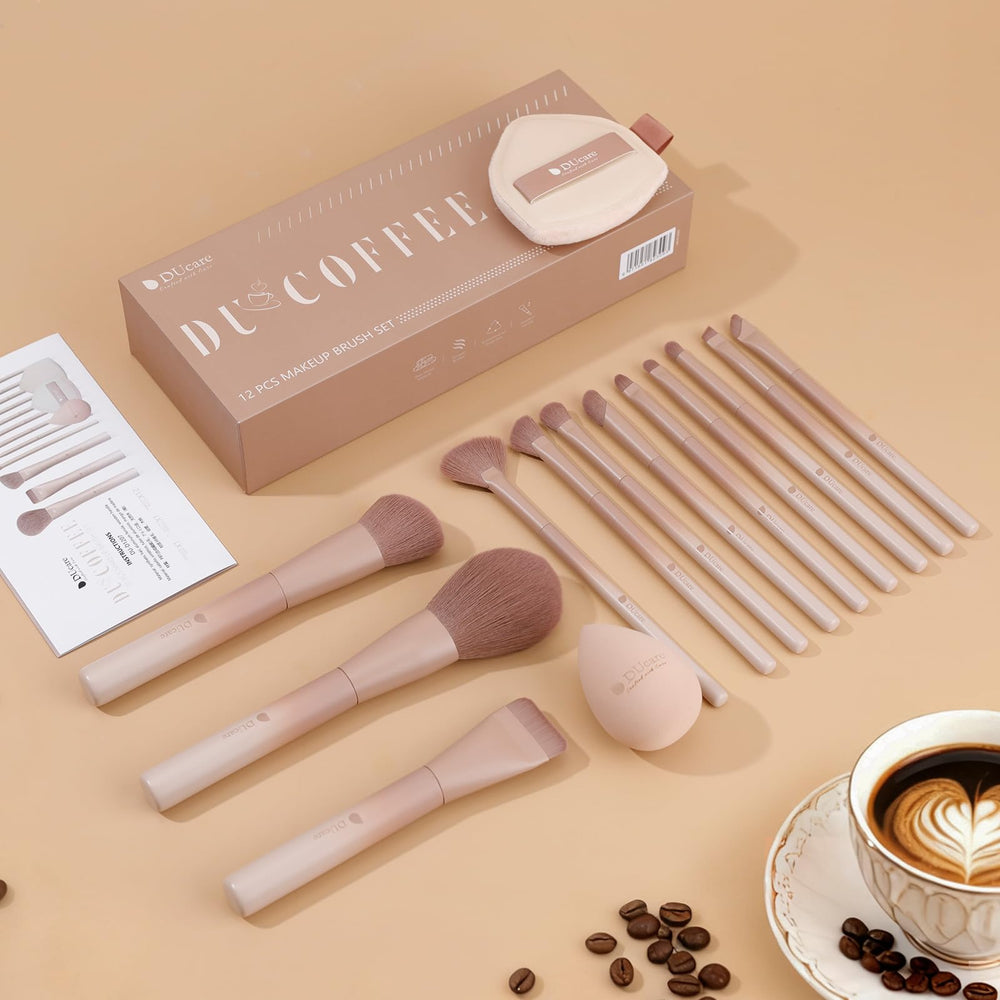 DUcare beauty blender sponge blends foundation for a smooth, airbrushed finish.