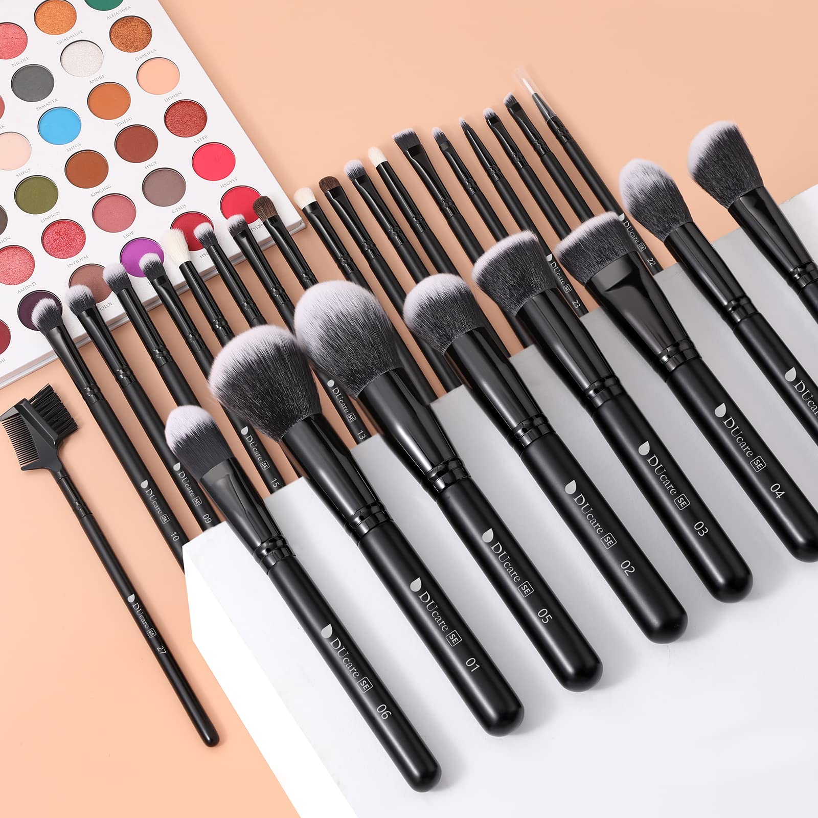 DUcare black classic design brush set durable luxury