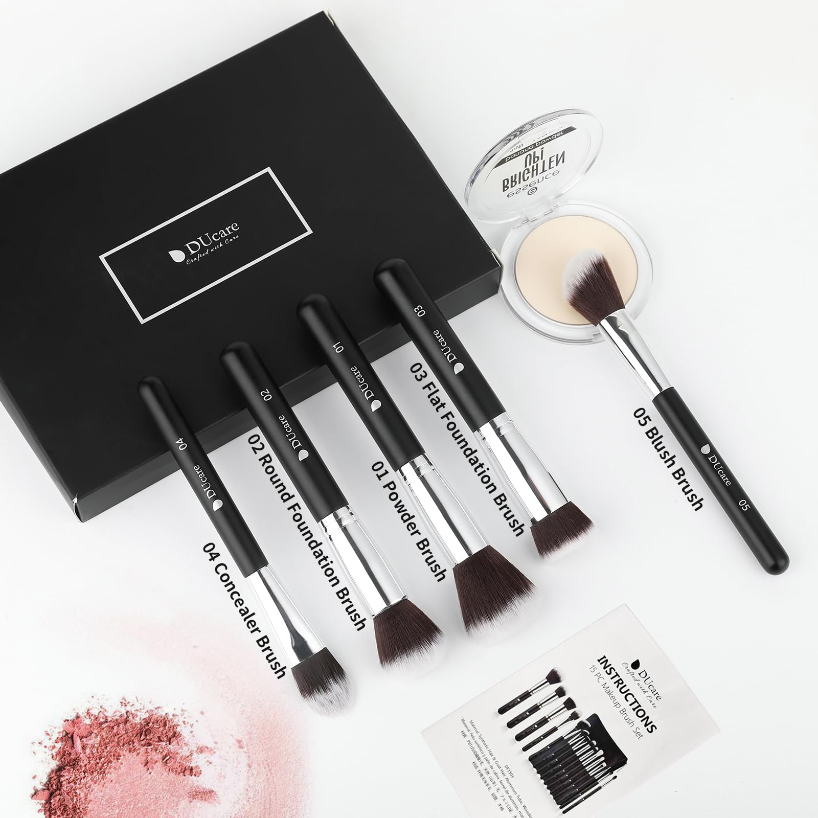 DUcare blush brush for precise cheek color application