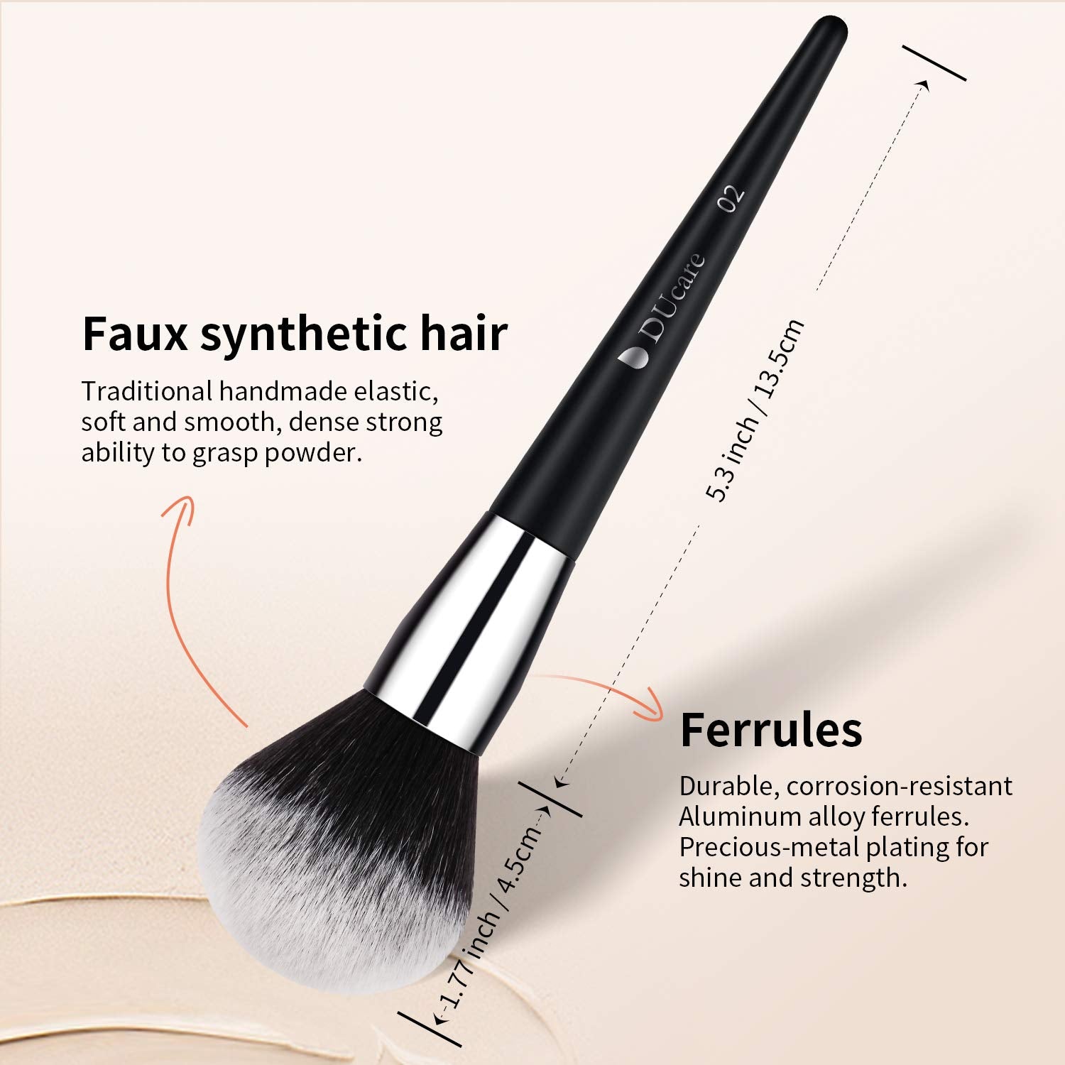 DUcare concealer brush for precise, clean under-eye application.