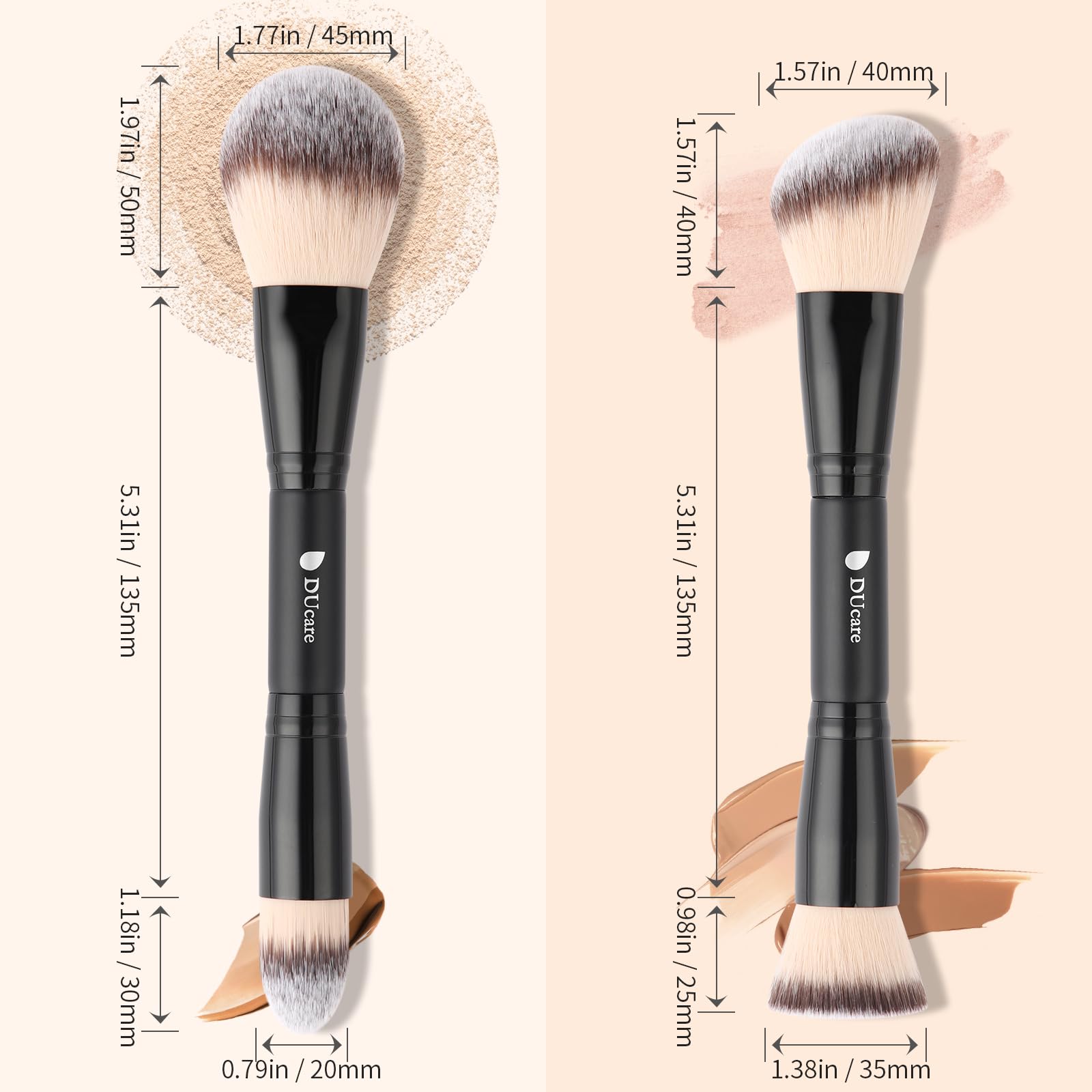 DUcare double-ended face brush versatile makeup tool