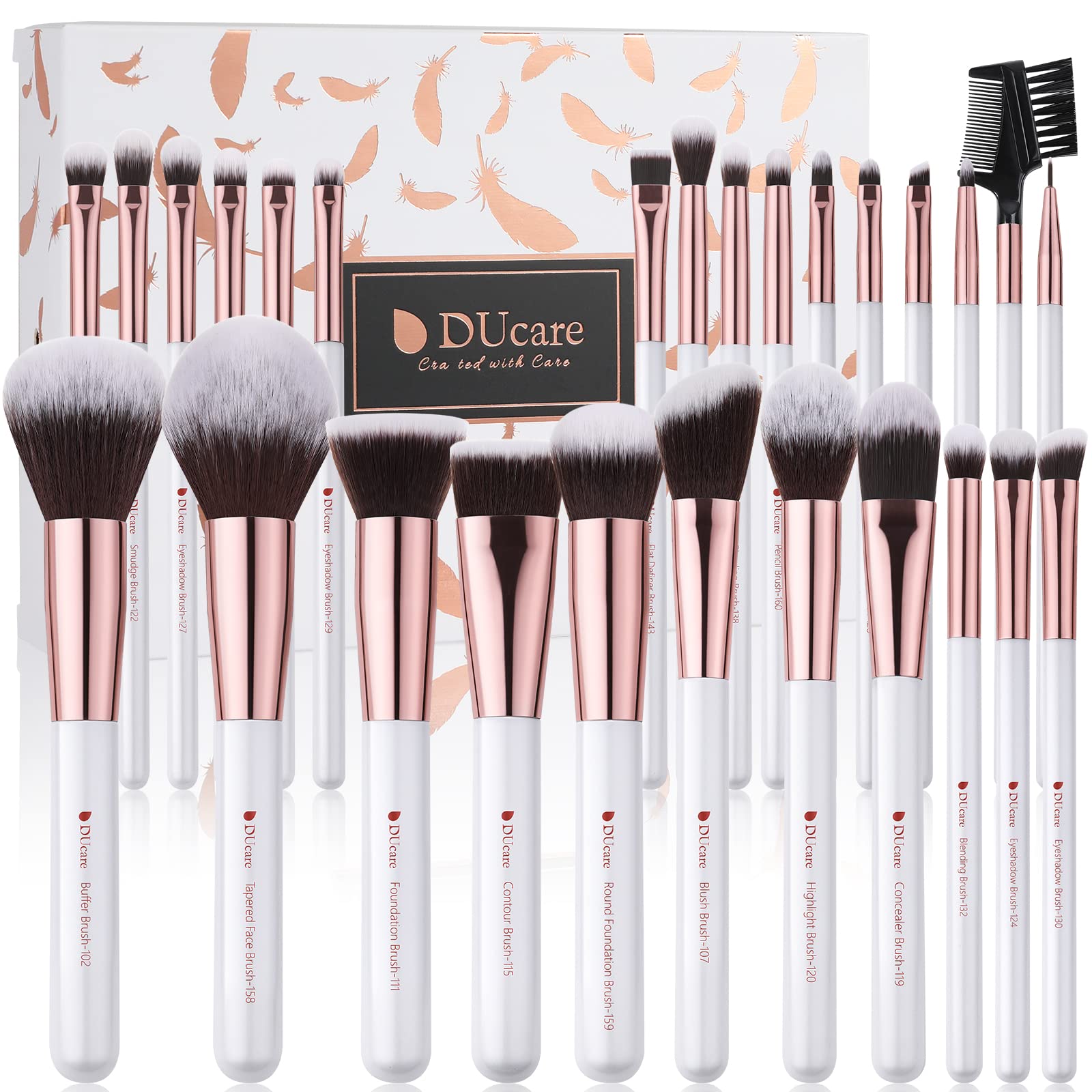 DUcare easy-to-clean brushes simplify maintenance after daily makeup.