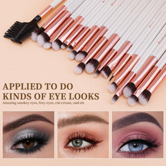 DUcare eye brushes 19pcs enable detailed blending for eyeshadows.