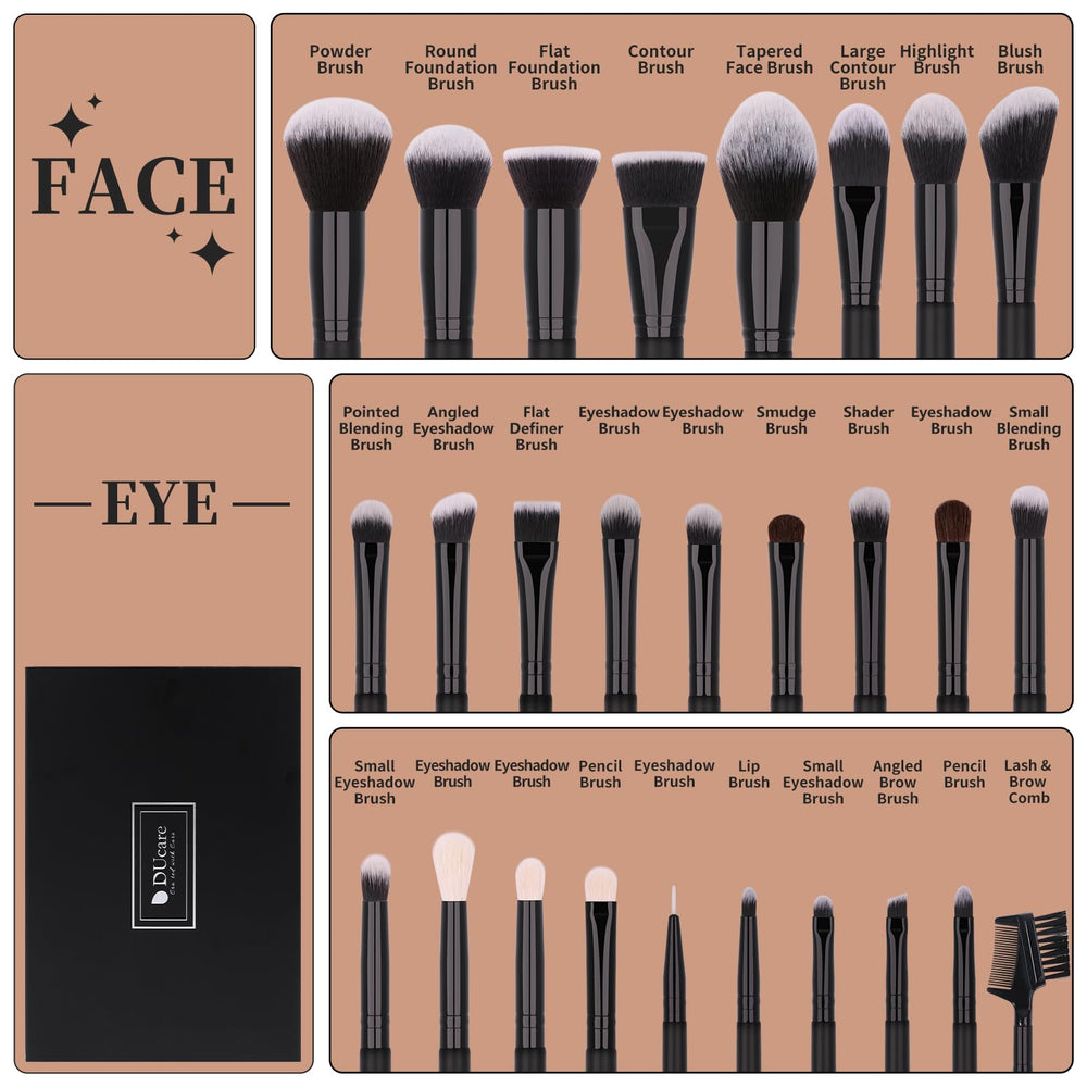 DUcare eye brushes for precise eye makeup application