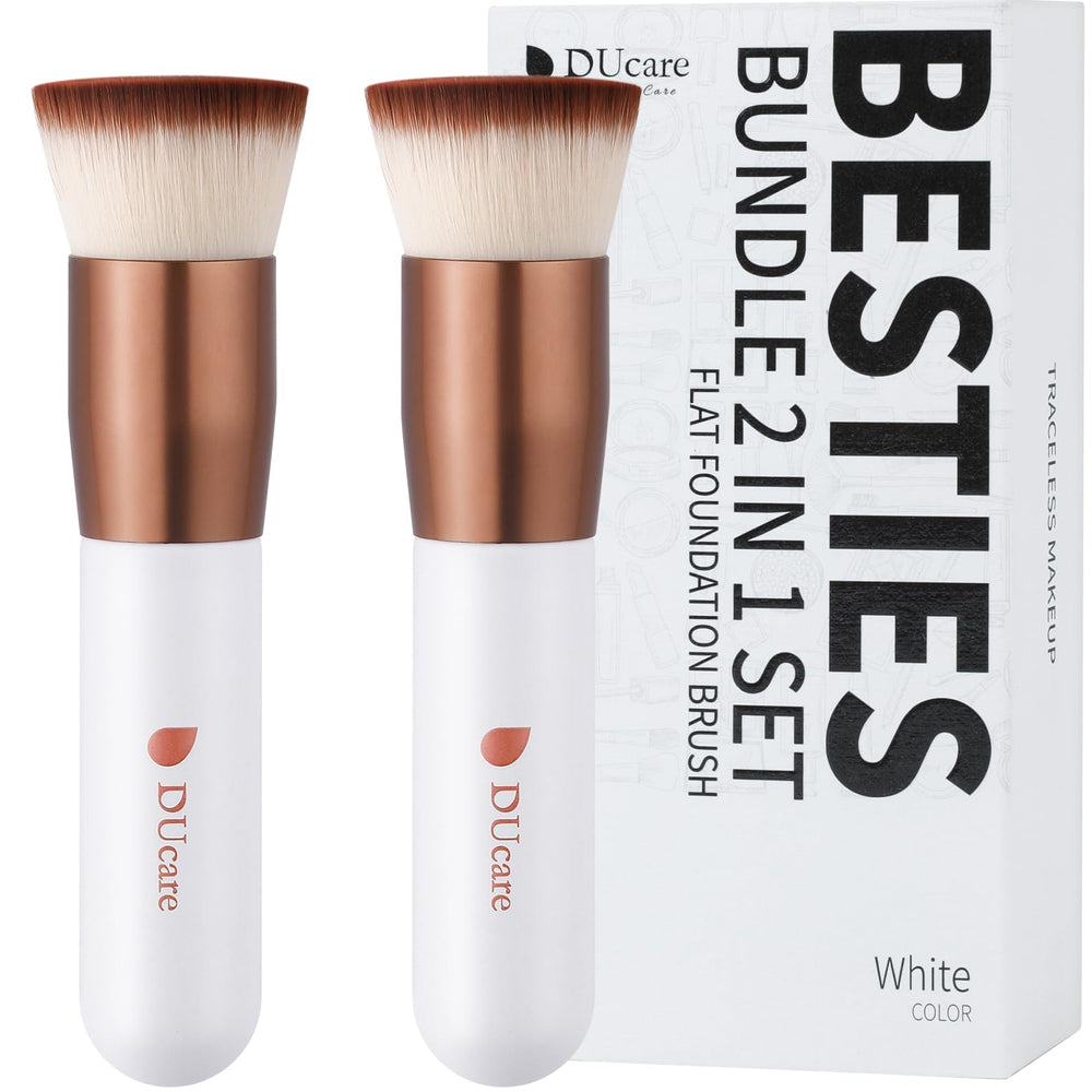 DUcare Foundation Brush 2pcs set shown for smooth, even foundation application
