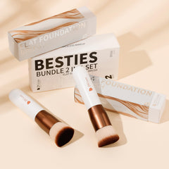 Close-up of dense soft synthetic bristles ensures gentle product pickup