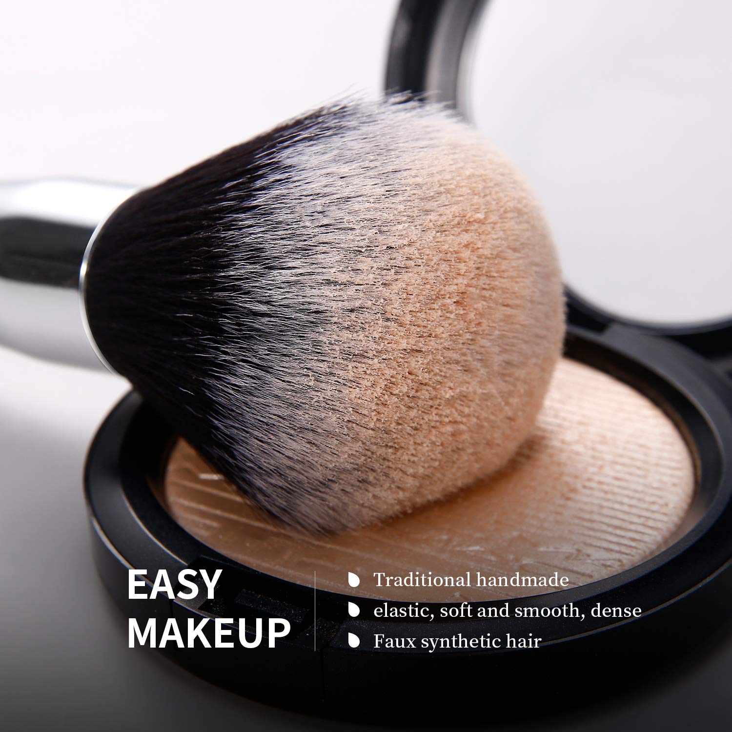 DUcare kabuki foundation brush—silky synthetic for smooth, even coverage.