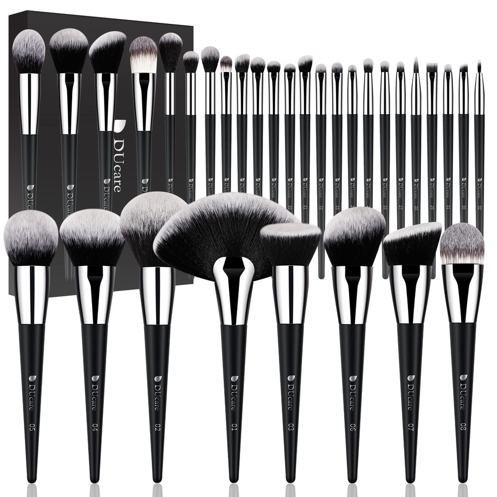 DUcare makeup brush set 32pc face brushes—the perfect base for even foundation and contour.