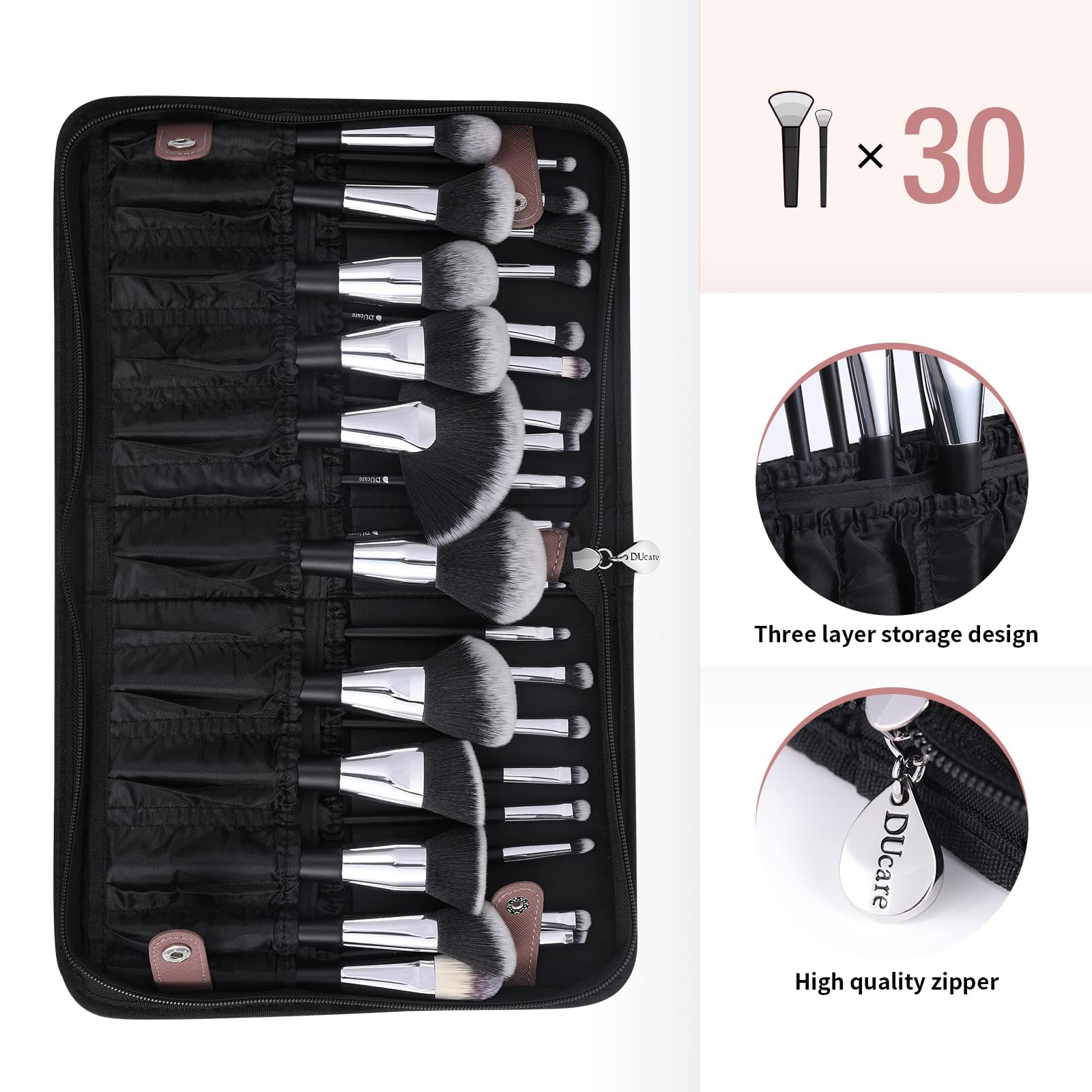DUcare makeup brushes organizer portable brush holder ideal for artists and students