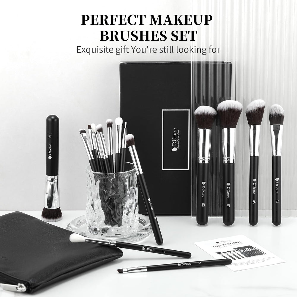 DUcare soft bristles close-up highlighting silky fibers for gentle makeup application