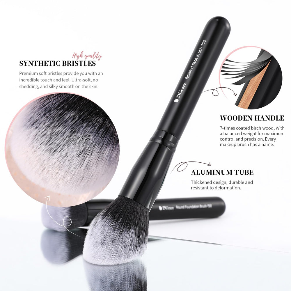 DUcare synthetic bristles offer silky soft feel and even product pickup