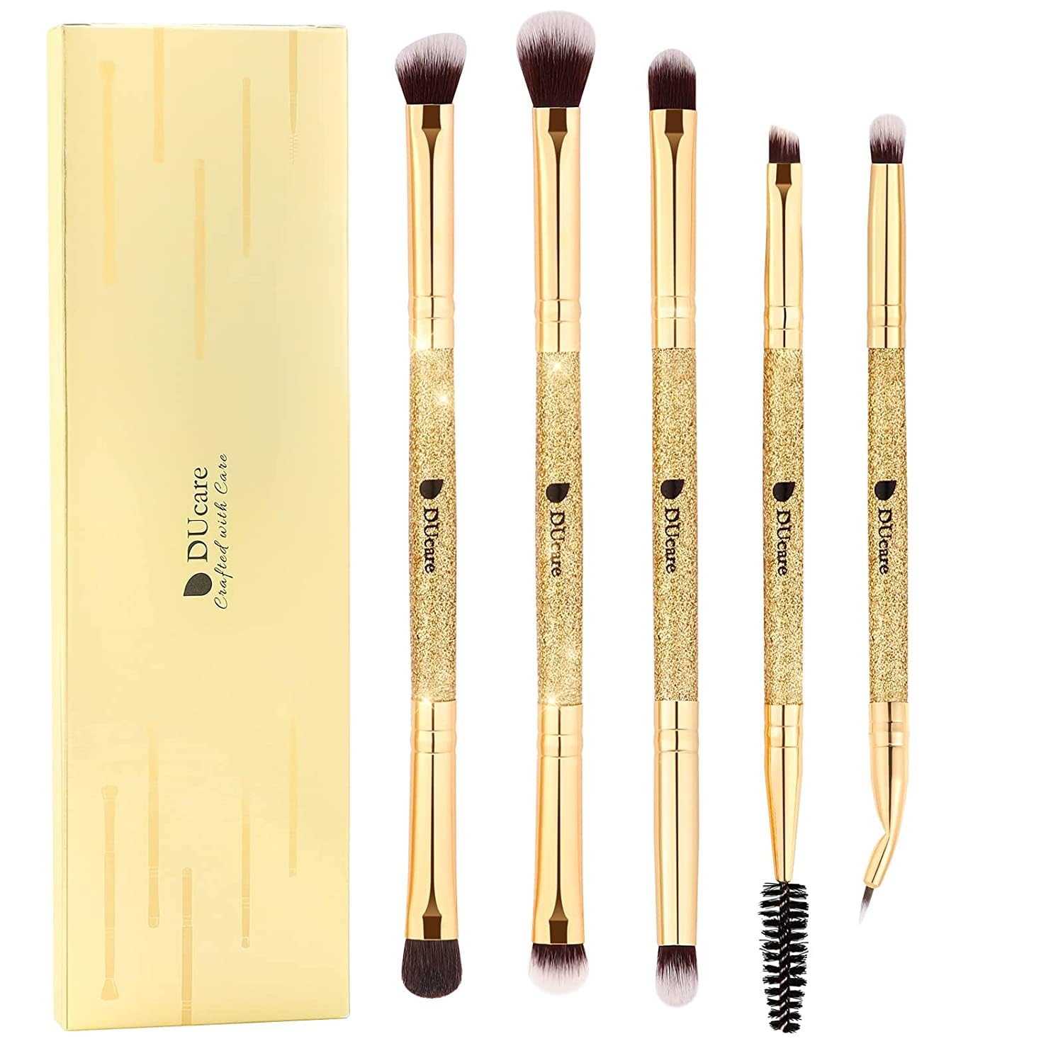 DUcare travel design double-sided brush for on the go makeup.