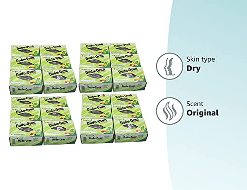 DuDu Osun black soap bars closeup highlighting rich texture for daily skin care.