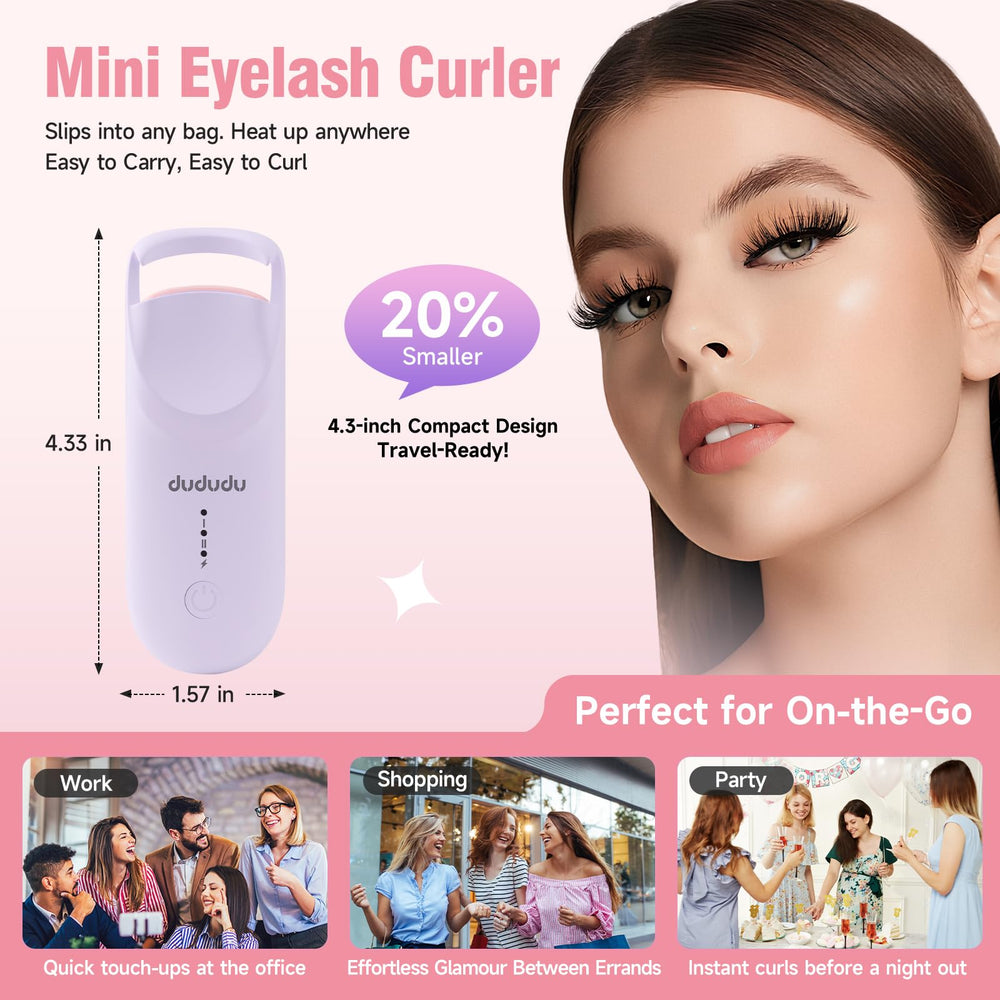 DUDUDU lash lift action emphasizes root-to-tip curls for natural-looking volume.