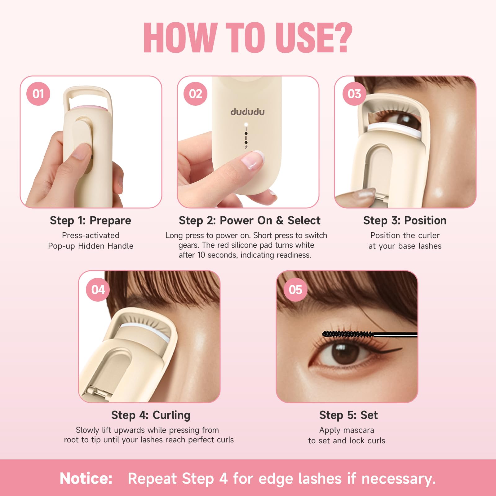 DUDUDU RoHS-certified eyelash curler ensuring safety and quality