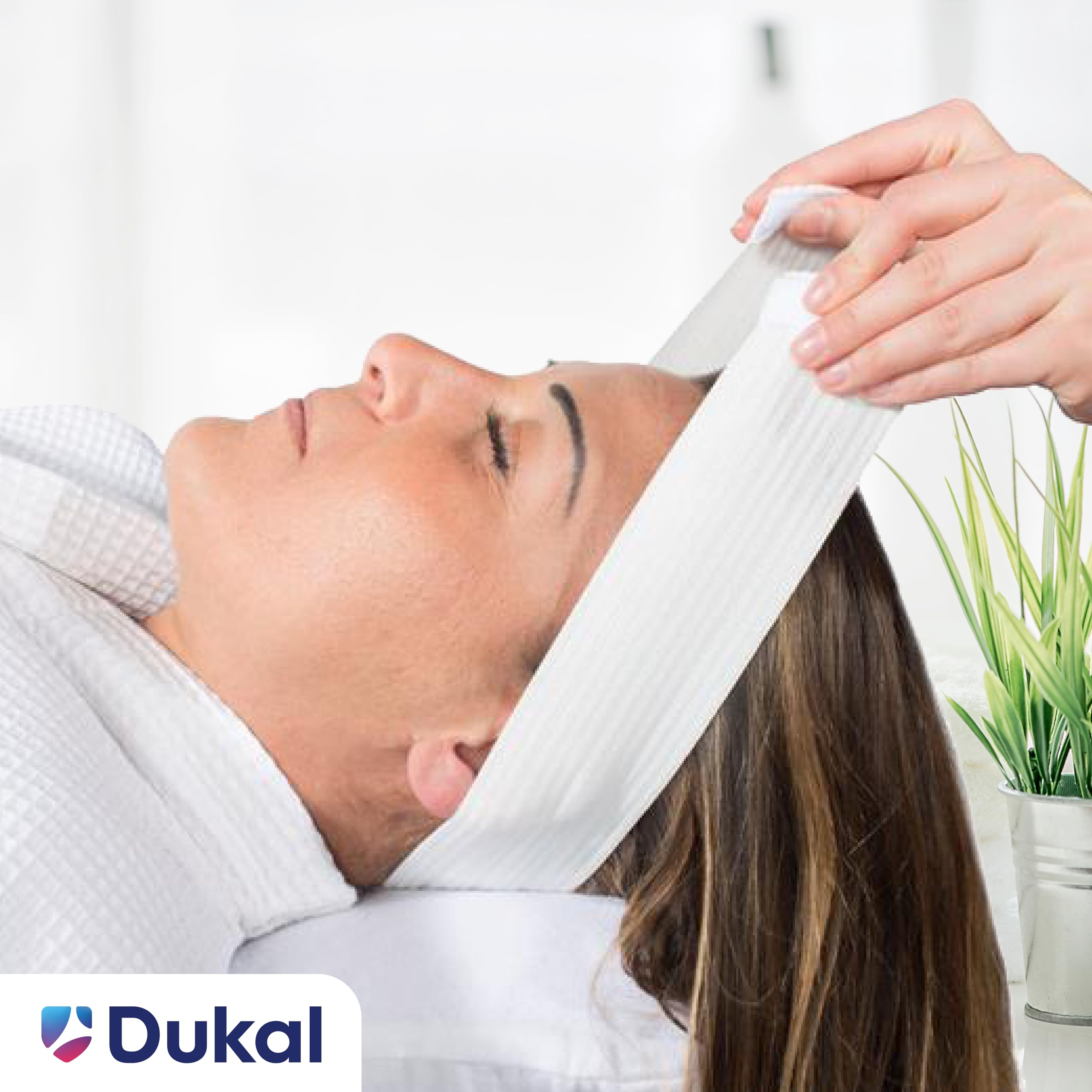 Dukal Reflections stretch headband fabric closeup highlighting soft material