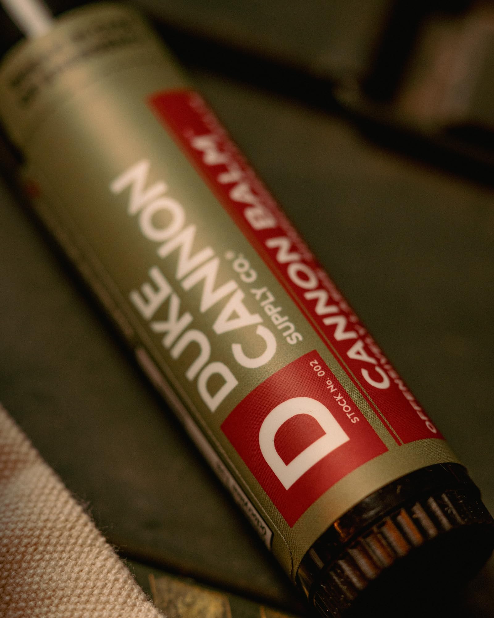 Duke Cannon Balm Tactical coconut and shea butter close-up for hydration