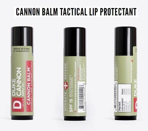 Duke Cannon Balm Tactical outdoors scenario showing rugged everyday protection
