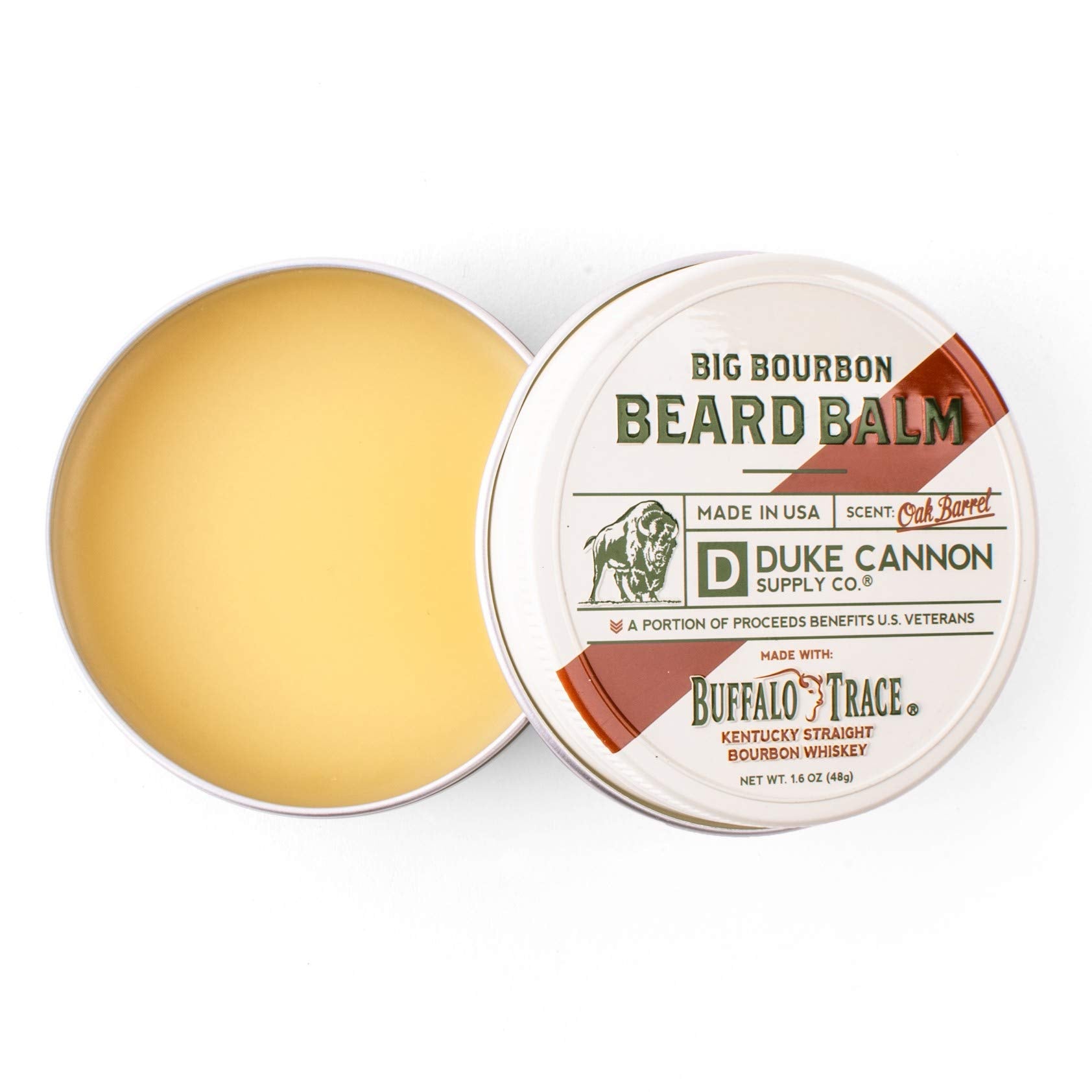 Beard care close-up showing soft, hydrated beard and brand styling.