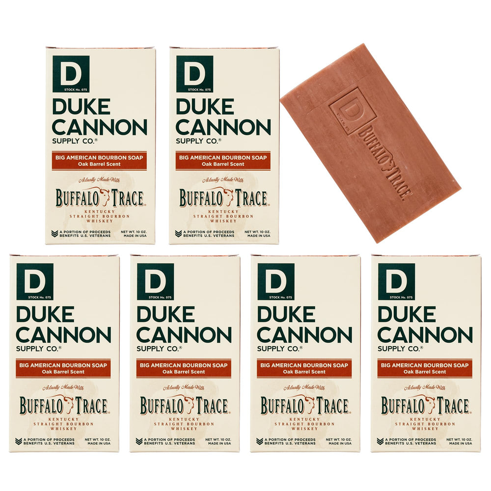 duke cannon big american bourbon soap bar front view for rugged cleanse.