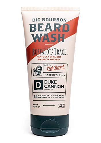 Duke Cannon Big Bourbon Beard Balm tube for conditioning with light hold.