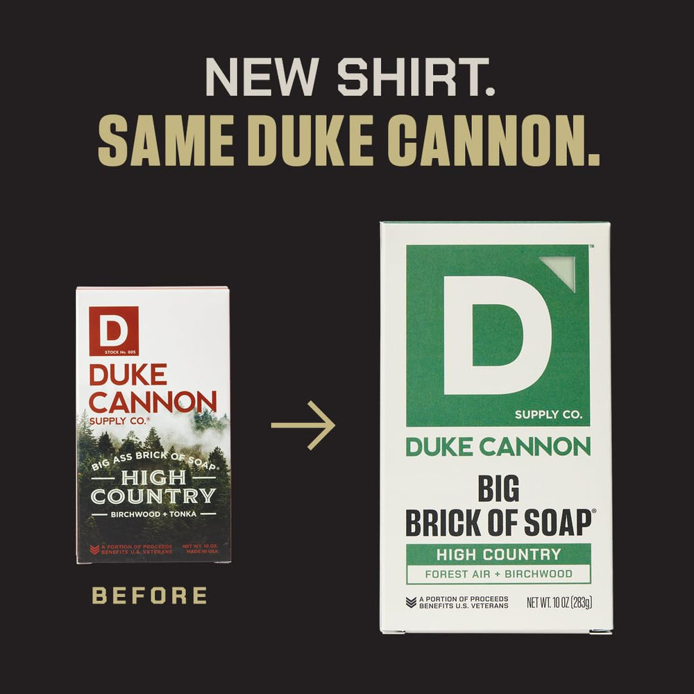 Duke Cannon soap with natural oils for a rich, skin-friendly lather.
