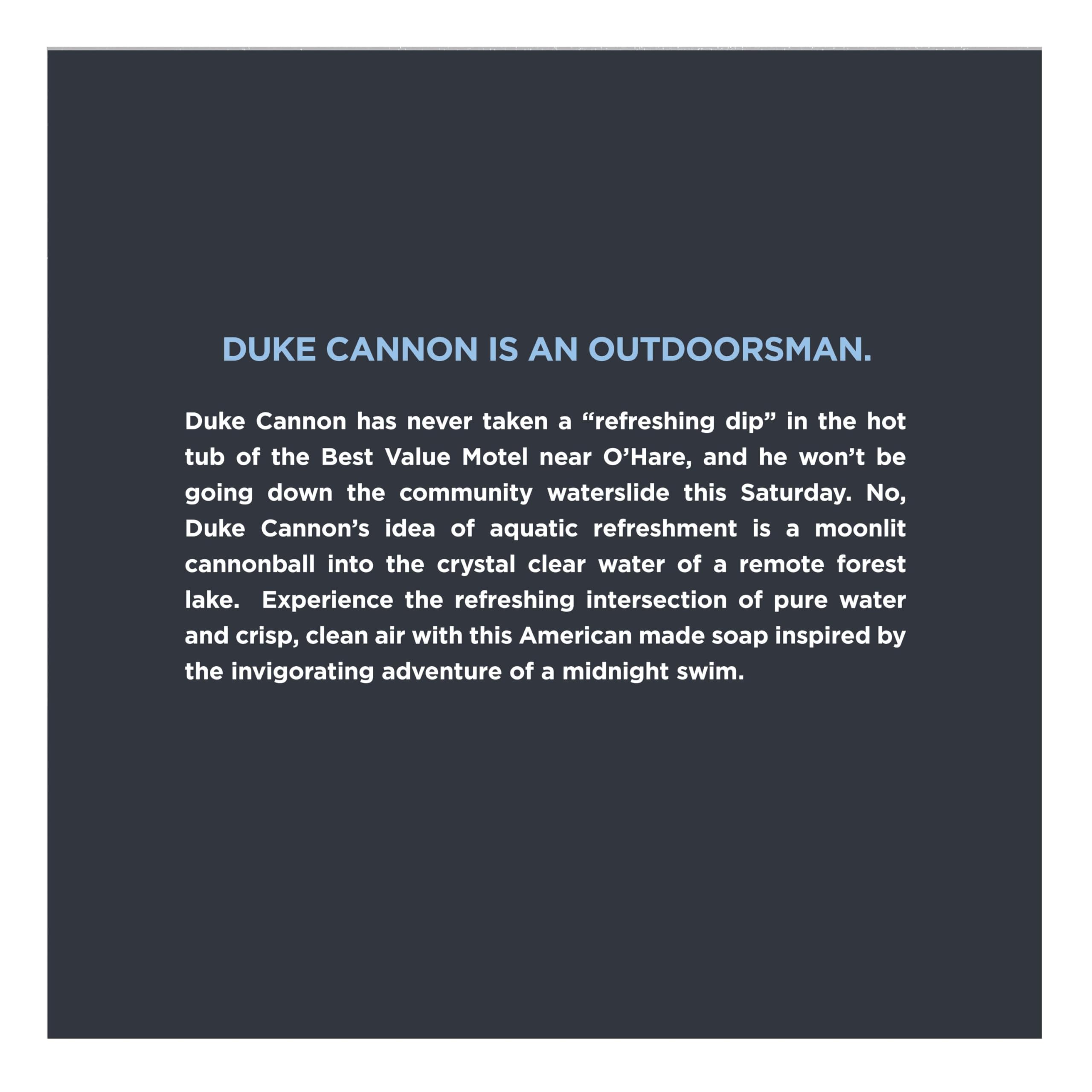 Duke Cannon 3-pack display showing practical value