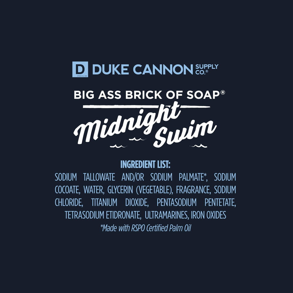 Duke Cannon soap bar on sink emphasizing masculine skincare benefits