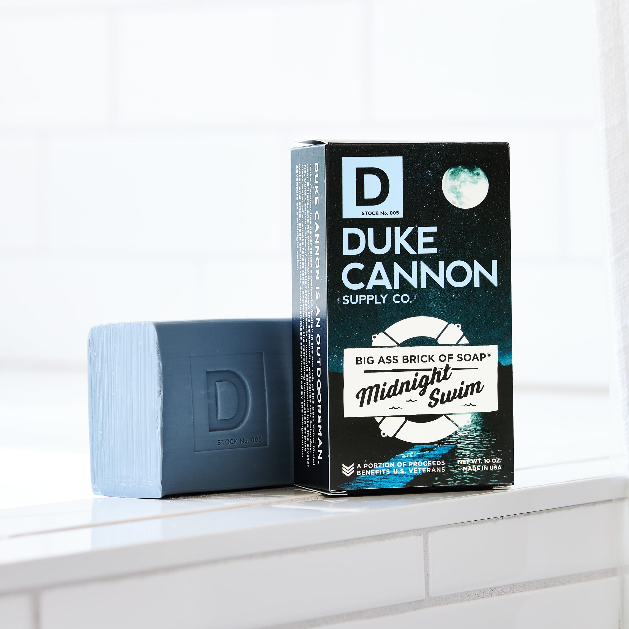 Duke Cannon Big Brick in morning routine setup for daily shower