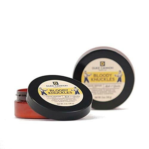Lanol ins in Duke Cannon Bloody Knuckles balm hinting at skin nourishment