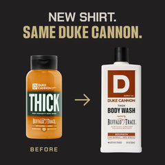 Duke Cannon Bourbon Thick Body Wash foam lather signals rich, long-lasting cleansing.