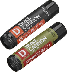 Duke Cannon Cannon Lip Balm 140° SPF 30 for durable outdoor lip protection.