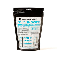 Duke Cannon Cold Shower Towels menthol wipe closeup highlights cooling relief