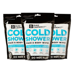 Duke Cannon Cold Shower Towels pack front showing resealable pouch for on the go cooling