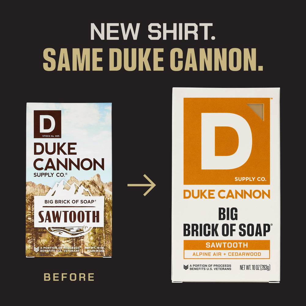 Duke Cannon bathroom morning routine scene emphasizes masculine aroma.