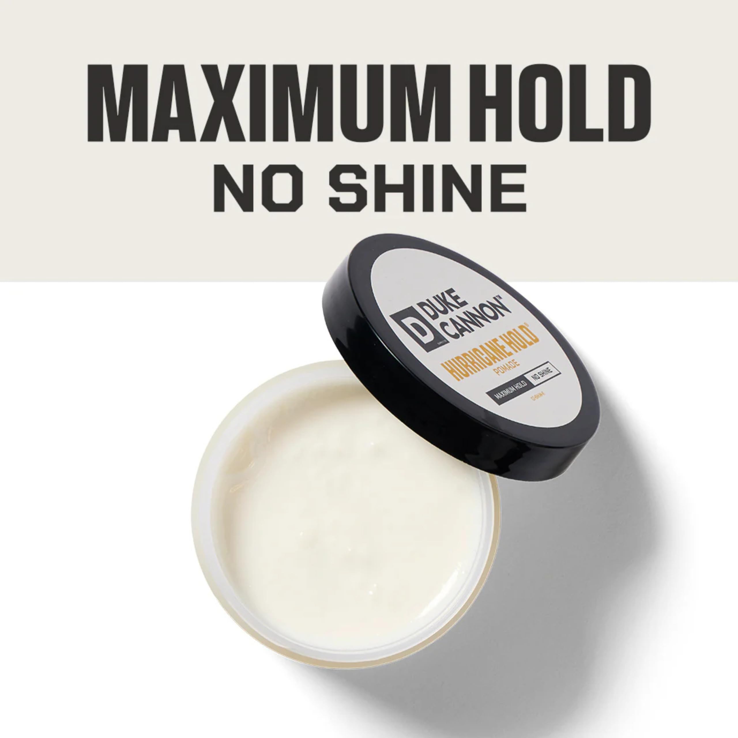 Duke Cannon News Anchor Hurricane Hold Pomade being styled for texture and volume