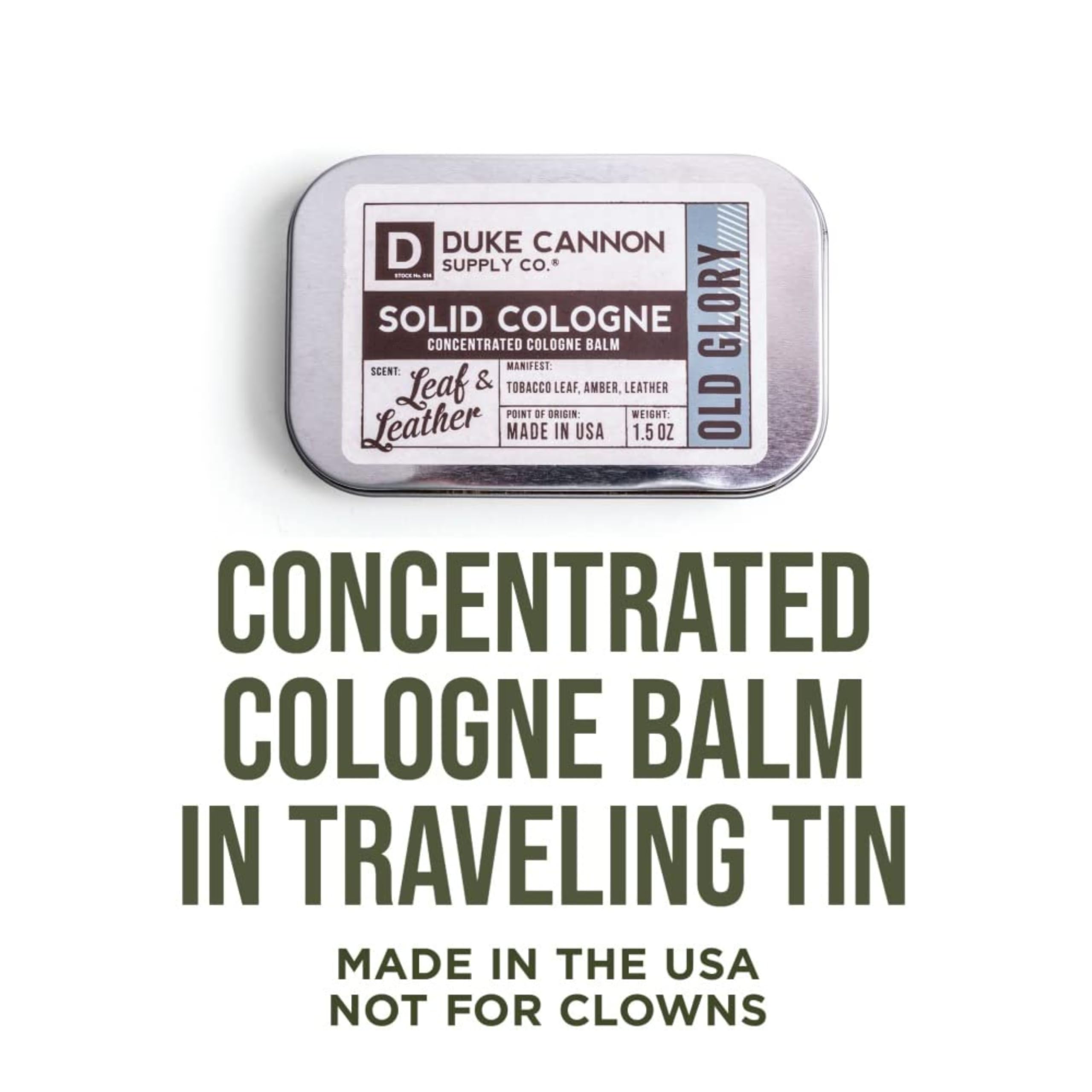 Duke Cannon Old Glory application on wrist demonstrates precise point-of-use scent.
