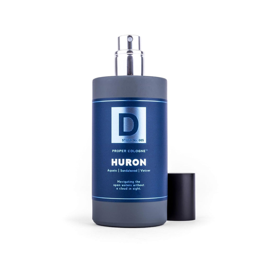Duke Cannon Proper Cologne Huron packaging box suggesting premium gift-ready presentation.
