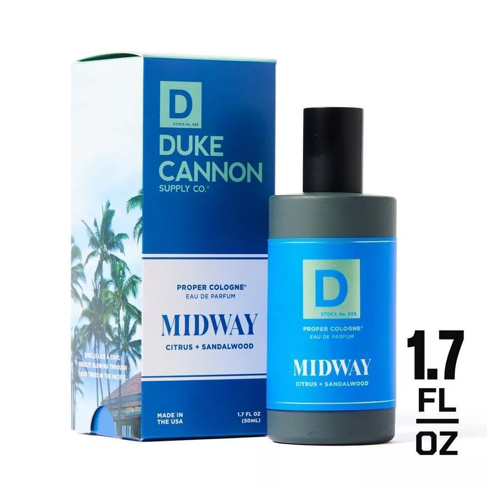 Duke Cannon Proper Cologne Midway citrus zest evokes bright fresh mornings