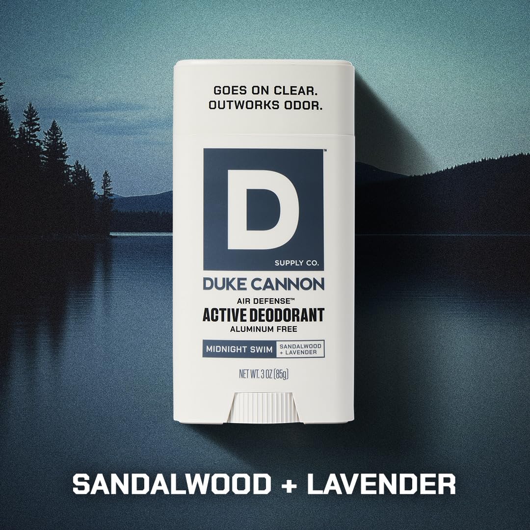 Duke Cannon Sandalwood Lavender label detail.