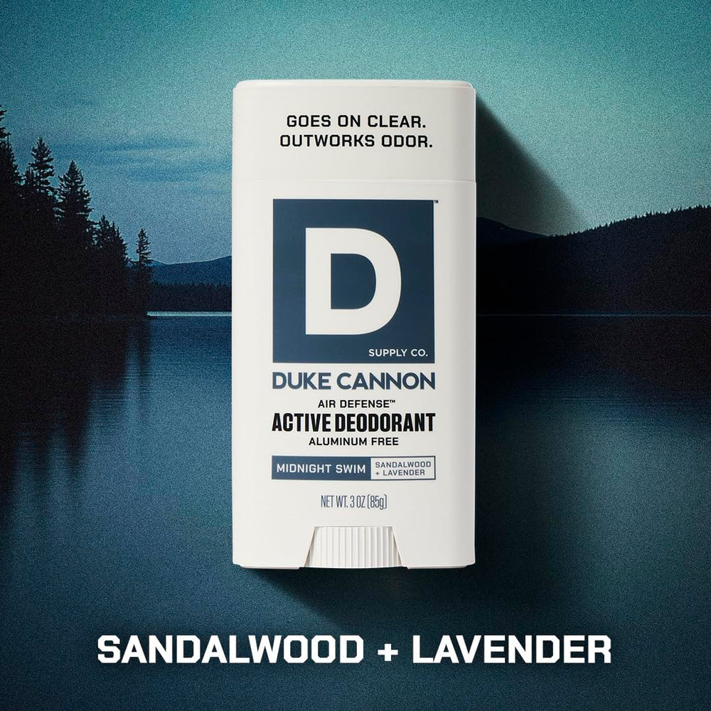 Duke Cannon Sandalwood Lavender label detail.