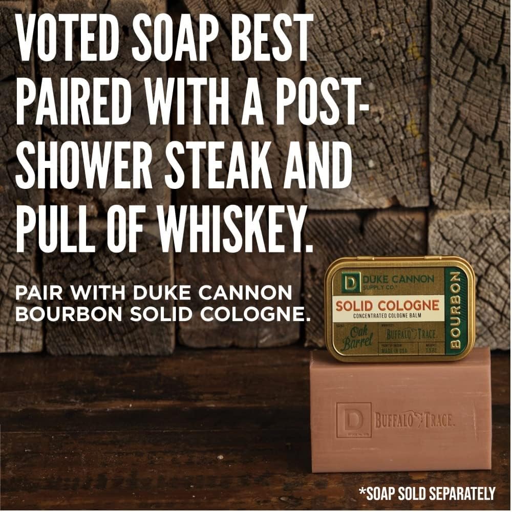 Duke Cannon Bourbon solid cologne on-skin warmth and scent linger.
