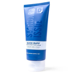 Duke Cannon face scrub texture close-up highlighting cooling mint feel and exfoliating grains