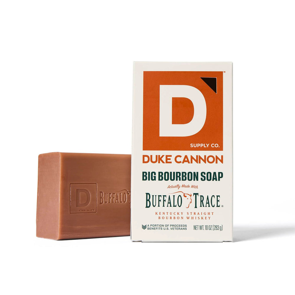 Duke Cannon Tactical Scrubber soft mesh for gentler cleansing.