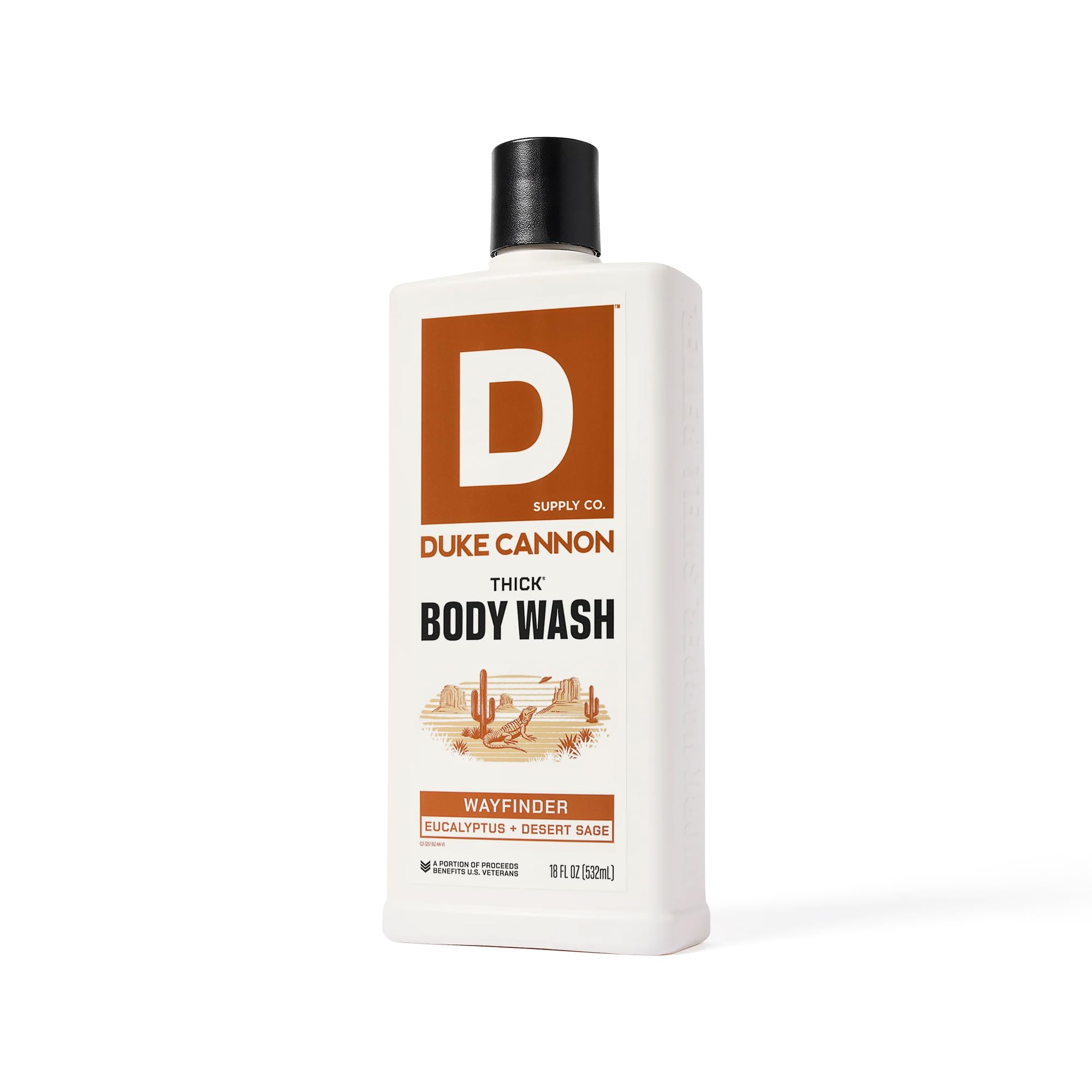 USA-made badge on Duke Cannon Wayfinder bottle