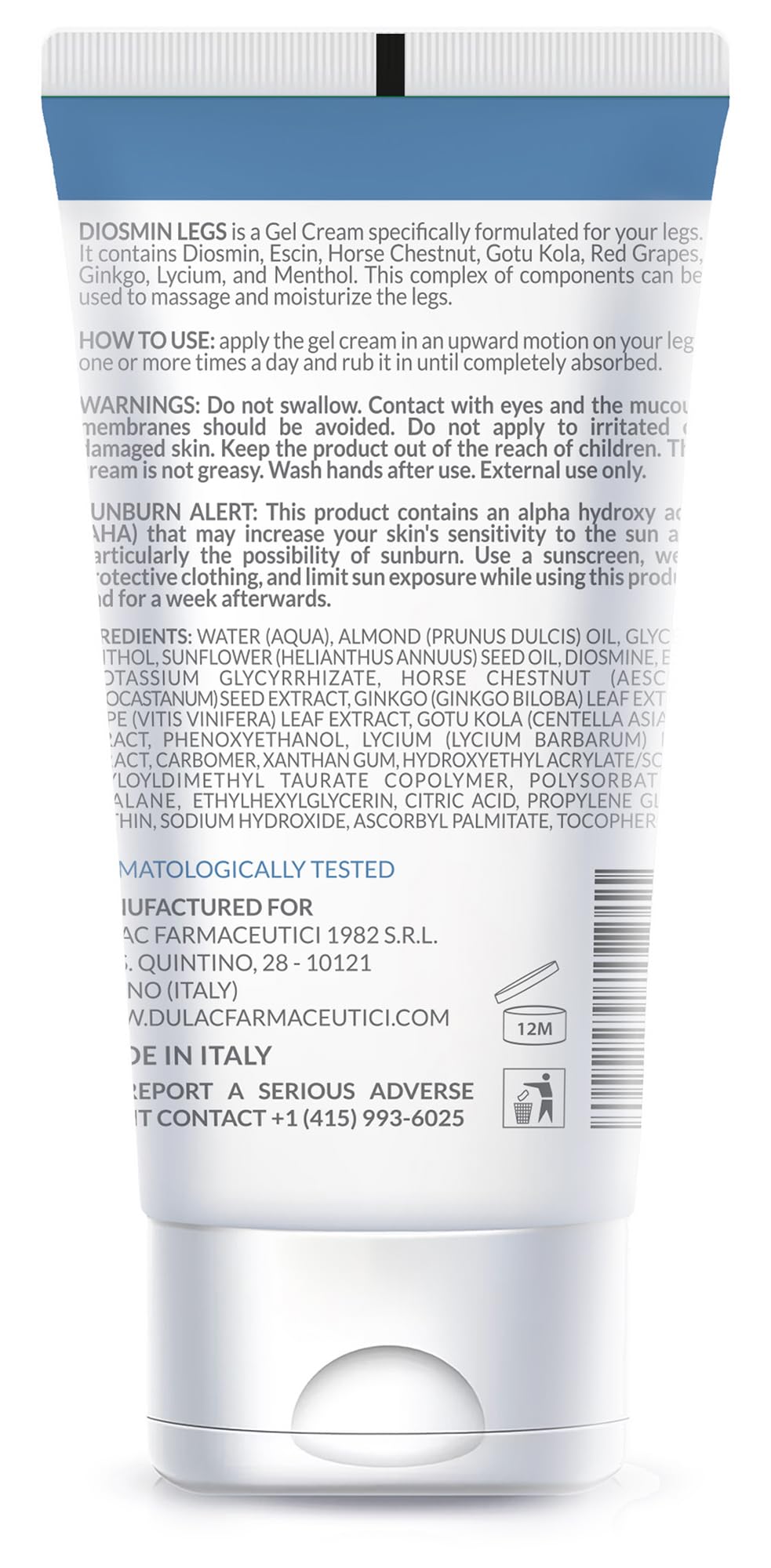 Dulàc Diosmin Legs Gel Cream delivers a minty, menthol refresh on skin.