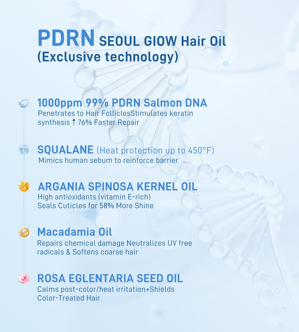 Dumie blend of argan, jojoba and squalane nourishes hair
