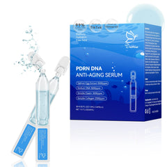 Dumie Salmon DNA PDRN serum bottle highlights premium anti-aging radiance